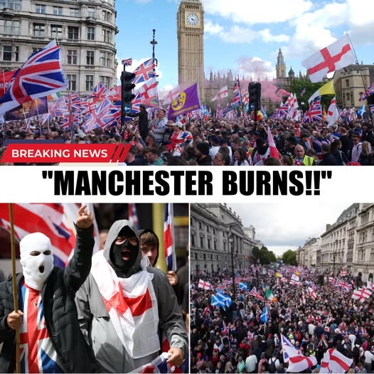 The UK streets just EXPLODED into a terrifying political war! A massive anti-migration march in Manchester violently erupted into brutal clashes as furious protesters and counter-protesters went head-to-head