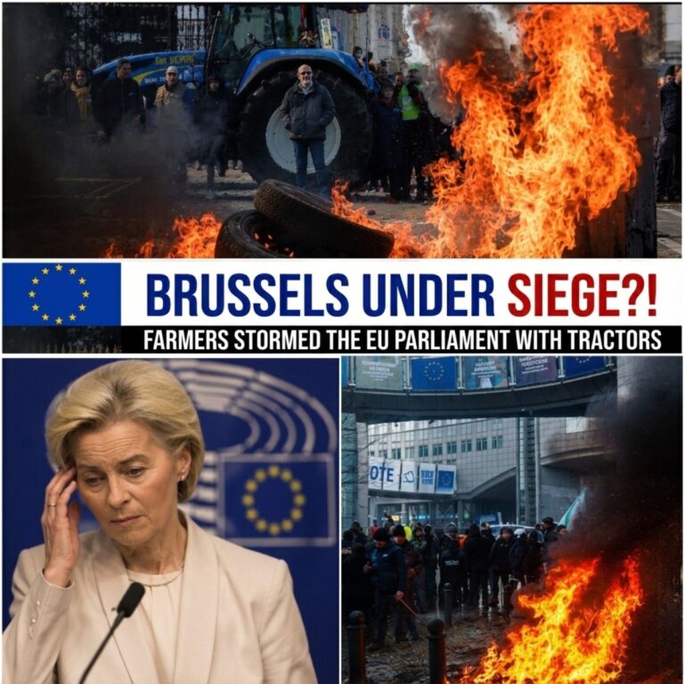 Escalating Tensions in Brussels: Mass Farmer Protest Near the European Parliament!