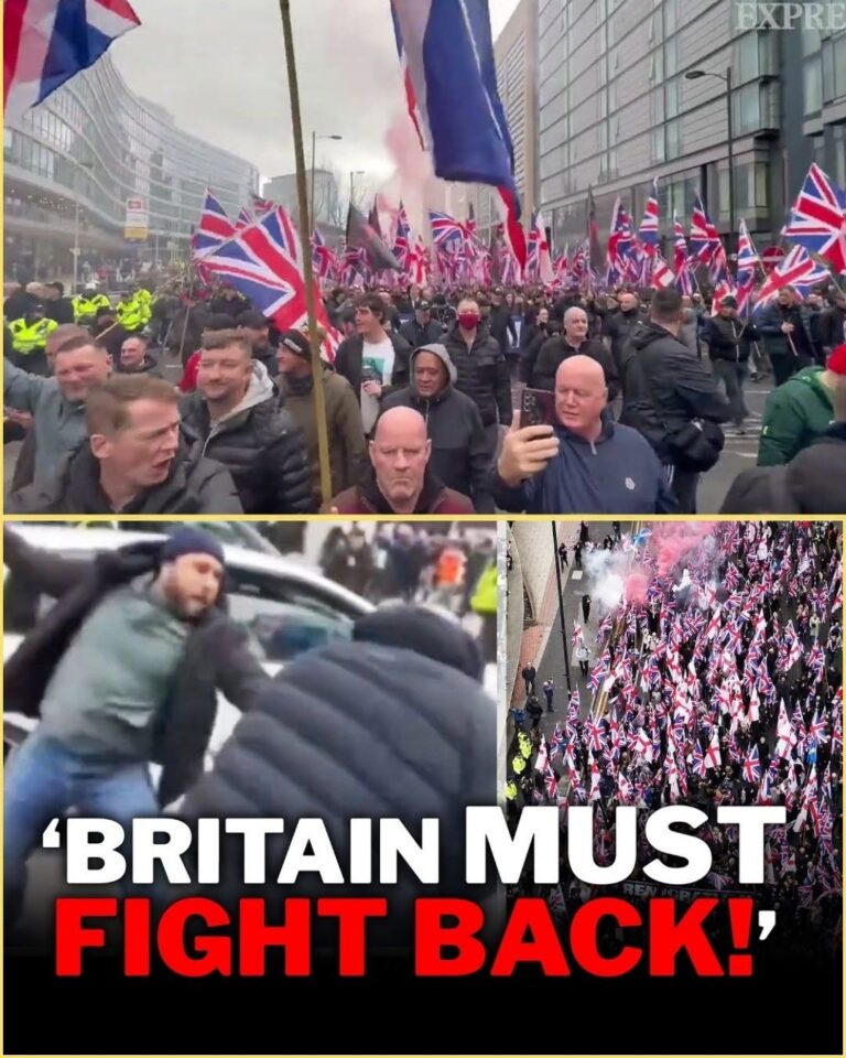 MANCHESTER ERUPTS INTO CHAOS Tensions exploded on the streets of Manchester as a major anti-migration demonstration descended into dramatic clashes between rival groups. Shocking scenes unfolded as protesters and counter-protesters confronted each other face-to-face, with police forced to intervene as unrest spread through the city center.