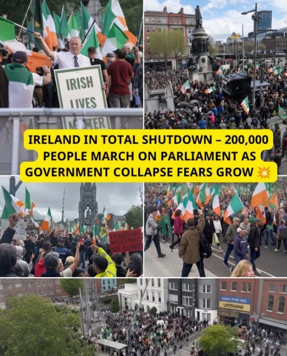 “IRELAND ERUPTS” CLAIMS GO VIRAL — BUT THE REAL PROTEST STORY REVEALS A COUNTRY UNDER GROWING POLITICAL PRESSURE