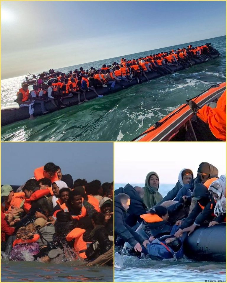 A major international air and sea rescue operation was launched in the English Channel this morning after the engine of an overcrowded migrant vessel caught fire, plunging over 150 people into the water.
