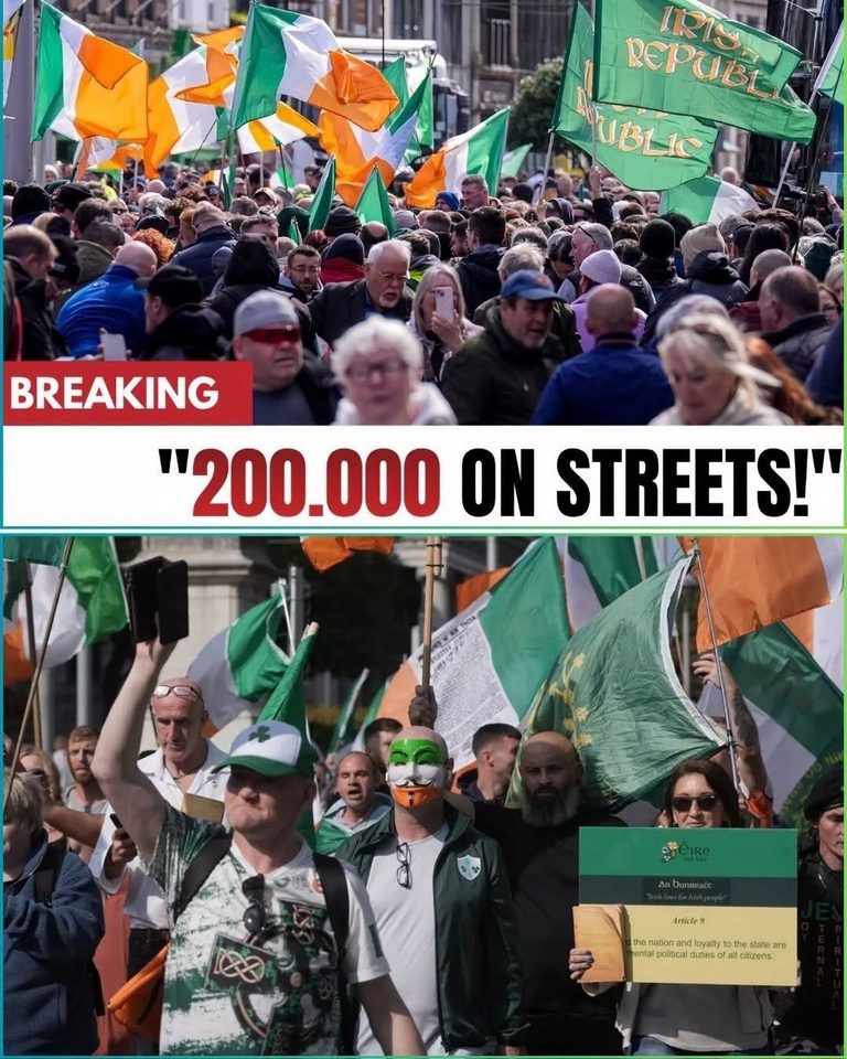 IRELAND ON THE EDGE: THE 2% REVOLUTION BEGINS! Is this the end of the Irish government? Ireland has entered DAY 5 of a total nationwide shutdown, and the stakes have just gone nuclear! With 200,000 people marching on Parliament and the military on standby, the nation is holding its breath. From truckers blocking highways to fishermen ready to strangle every port, the working class has issued a final ultimatum: “Get our country back!” While legacy media calls them “thugs,” the viral footage shows a different story of a nation in pain. But here is the real bombshell: The secret math behind the “2% threshold” that could force the government to dissolve TODAY…
