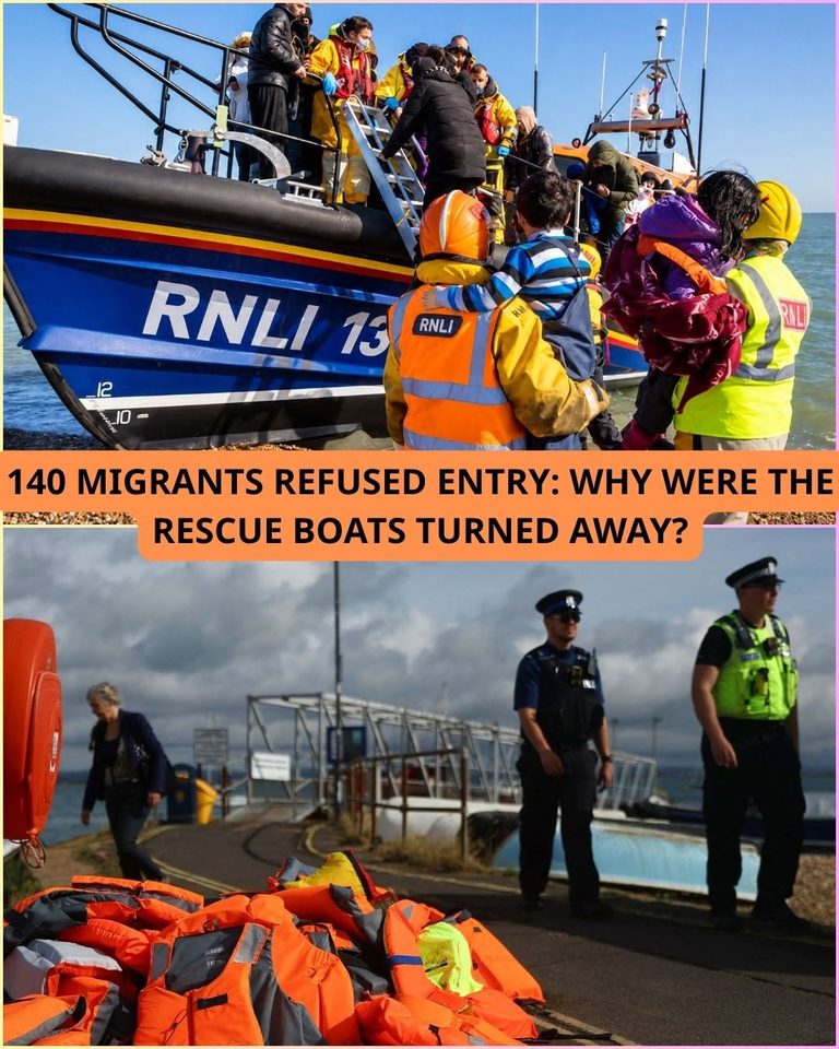 RNLI migrant rescue boats BLOCKED from two English ports before bringing 140 people ashore at Eastney