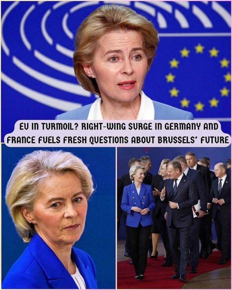 EU ON THE BRINK OF COLLAPSE?! A massive political earthquake is shaking Europe as shock polling figures just sent panic straight through Brussels! Right-wing leaders in both Germany AND France have gained terrifying momentum, threatening direct referendums that could shatter the entire European bloc forever! Top leaders are reportedly in deep panic, but right as an emergency standoff builds… a shocking twist in national polls changed everything!