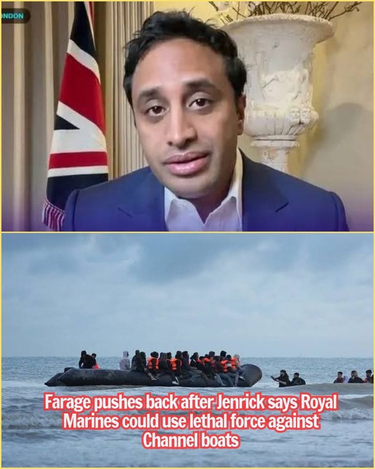 Farage pushes back after Jenrick says Royal Marines could use lethal force against Channel boats