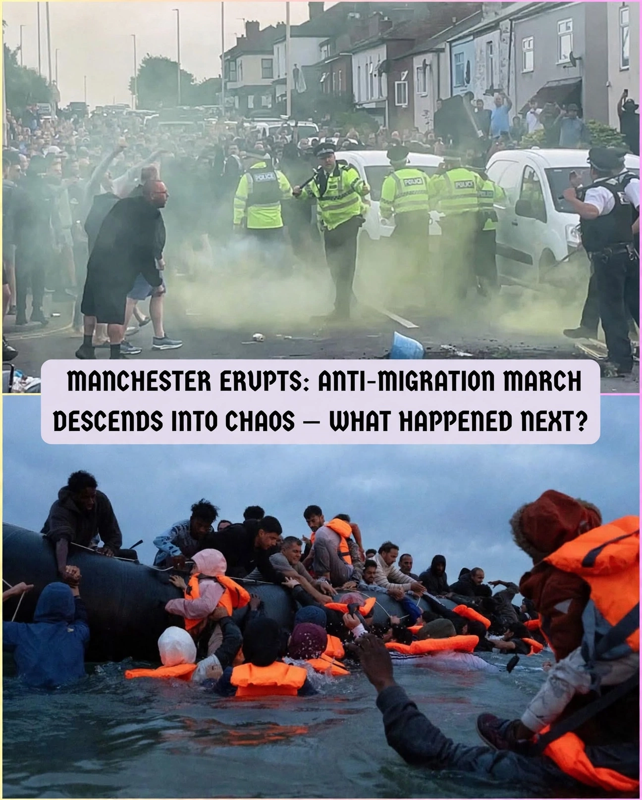 The UK streets just EXPLODED into a terrifying political war! A massive anti-migration march in Manchester violently erupted into brutal clashes as furious protesters and counter-protesters went head-to-head.